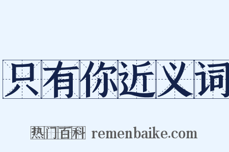 只有你近义词是什么意思的图片